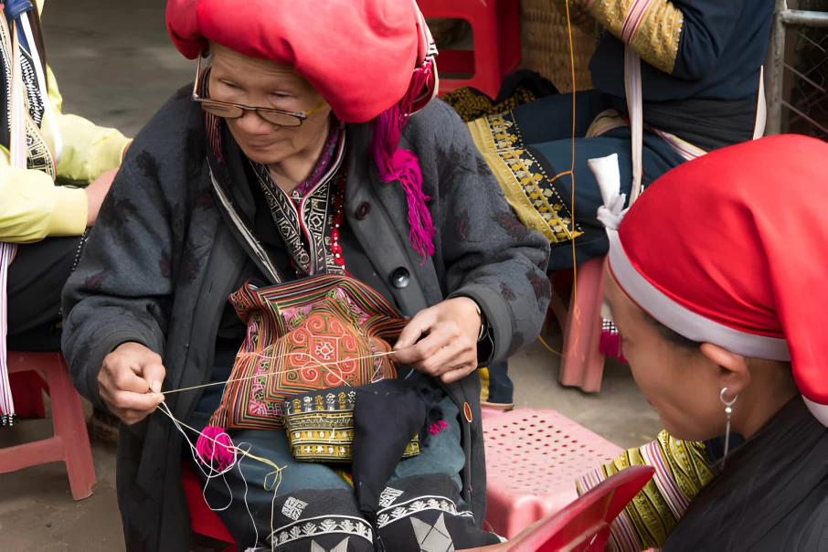 An embroidery workshop in Sapa